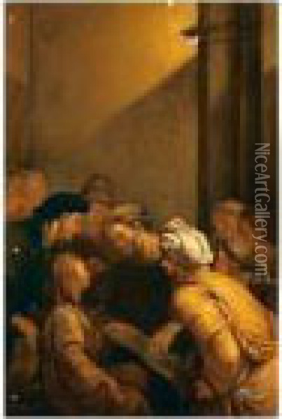 Cristo Fra I Dottori Oil Painting - Salvator Rosa