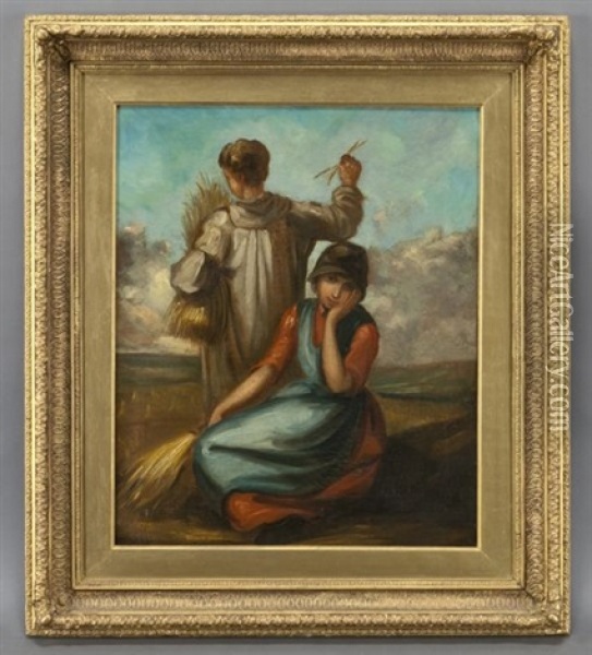 The Hay Gatherers Oil Painting - Edward John Cobbett
