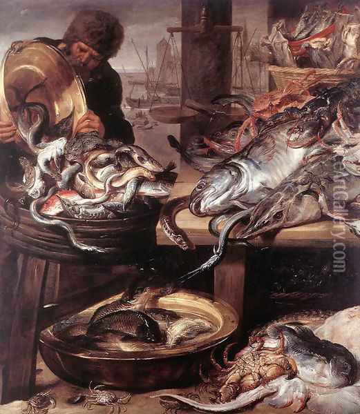 The Fishmonger Oil Painting - Frans Snyders