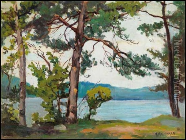 Shore Scene, Muskoka Oil Painting - George Arthur Kulmala