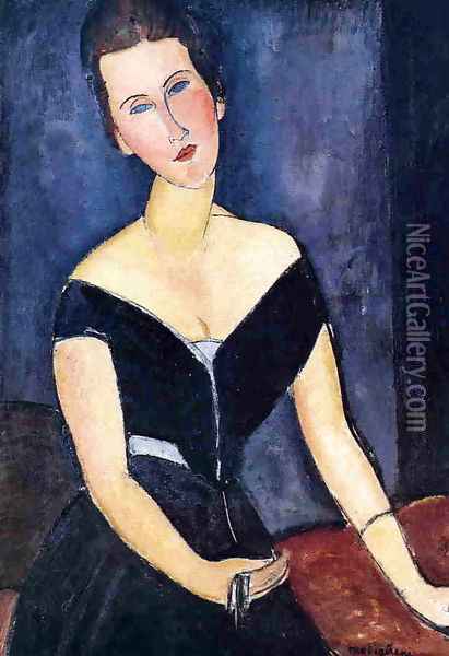 Madame Georges van Muyden Oil Painting - Amedeo Modigliani