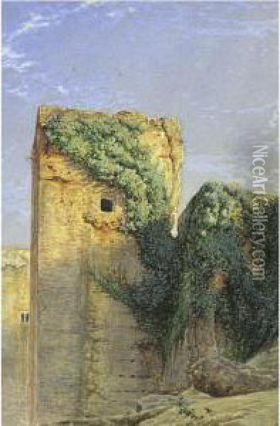 Views Of Granada: A Pair Of Paintings Oil Painting - Henry Stanier