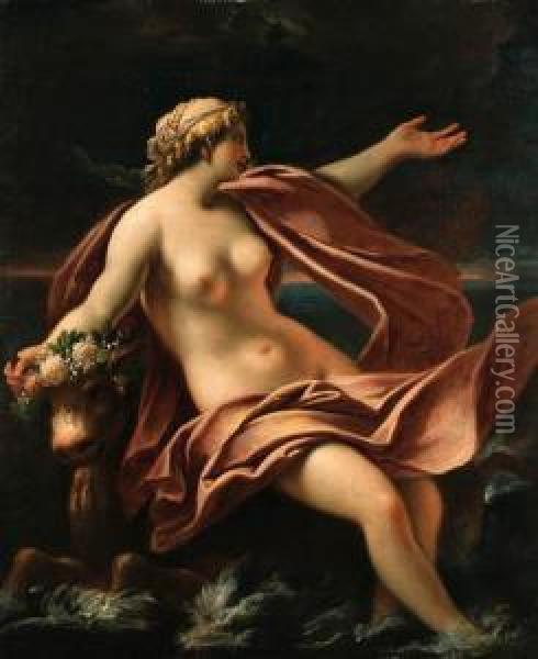 The Rape Of Europa Oil Painting - Giovanni Antonio Pellegrini