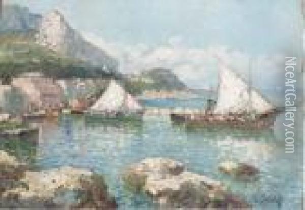 View Of Capri Oil Painting - Konstantin Ivanovich Gorbatov