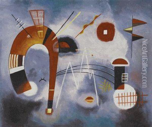 Rond Et Pointu (round And Pointed) Oil Painting - Wassily Kandinsky