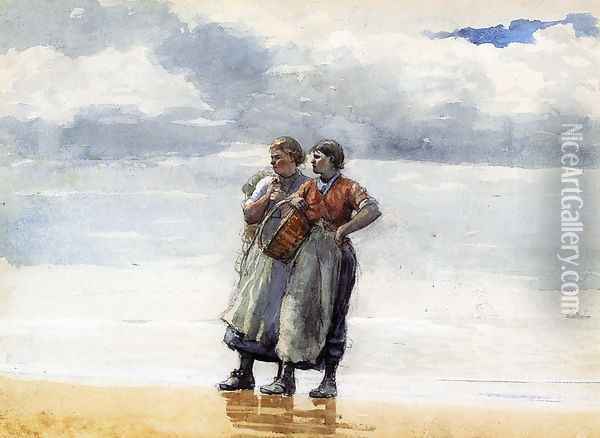 Daughters of the Sea Oil Painting - Winslow Homer