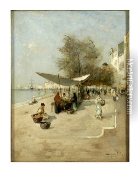 Street Scene Oil Painting - Wilhelm von Gegerfelt