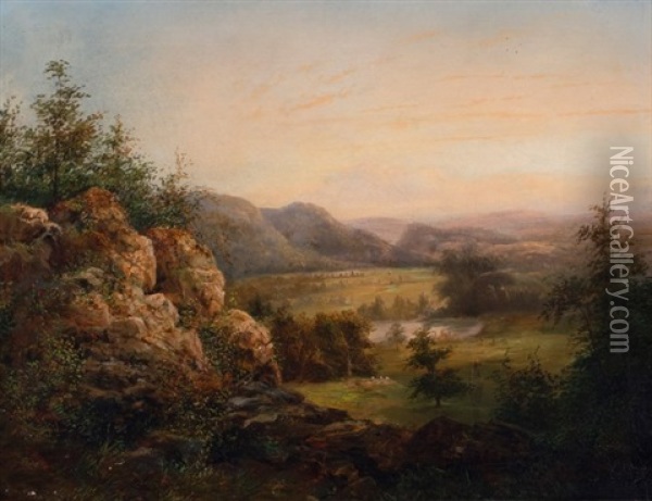 North Carolina Landscape Oil Painting - William Charles Anthony Frerichs