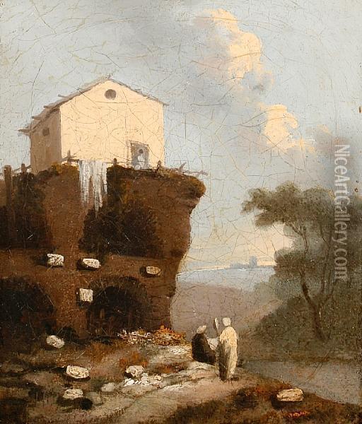 Hadrian's Villa, Tivoli Oil Painting - Richard Wilson