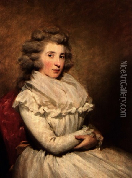 Portraits Of Mrs. John Anderson Of Inchyra, Nee Mary        Mitchelson Oil Painting - Sir Henry Raeburn