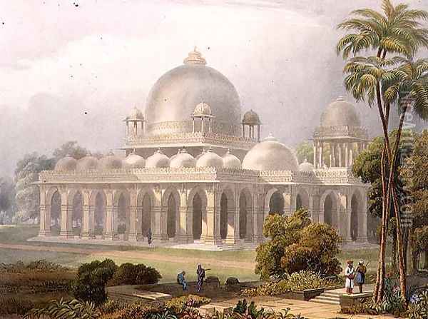The Roza at Mehmoodabad in Guzerat or the Tomb of Vizier of Sultan Mehmood Oil Painting - Grindlay, Captain Robert M.