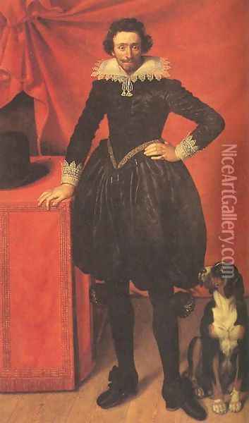 Portrait of Claude de Lorrain, Prince of Chevreuse 1610 Oil Painting - Frans Pourbus the younger