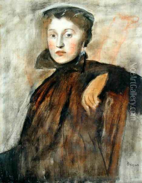 Portrait of a Lady (study) 1867 Oil Painting - Edgar Degas