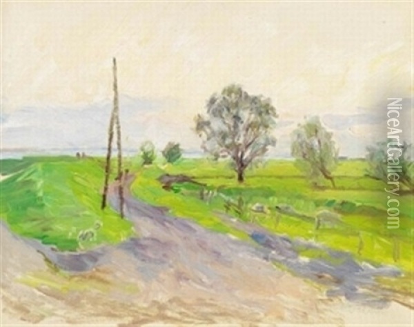 Blick Ins Alte Land Oil Painting - Julius Von Ehren