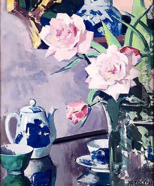 Roses 2 Oil Painting - Francis Campbell Boileau Cadell