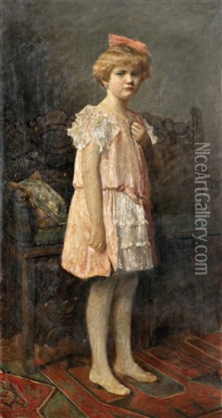 Portrait Of A Girl Oil Painting - Armin Glatter