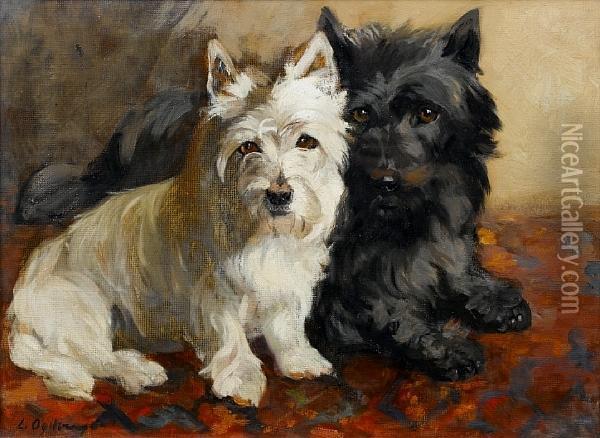 Mac And Coolie Oil Painting - Lilian C. Davids