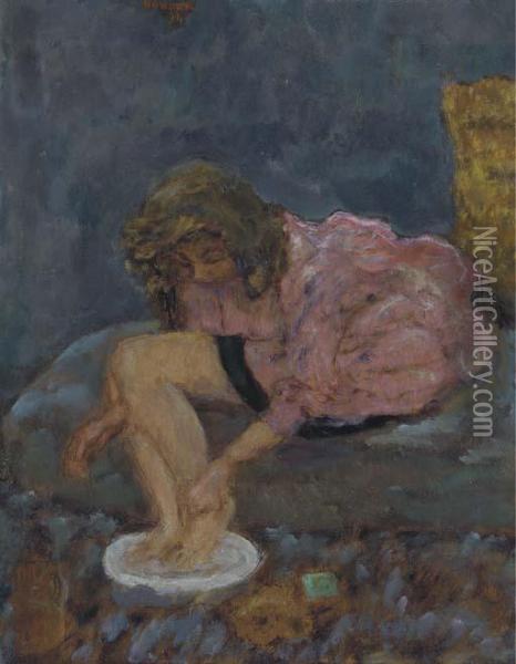 Femme Se Lavant Les Pieds Oil Painting - Pierre Bonnard