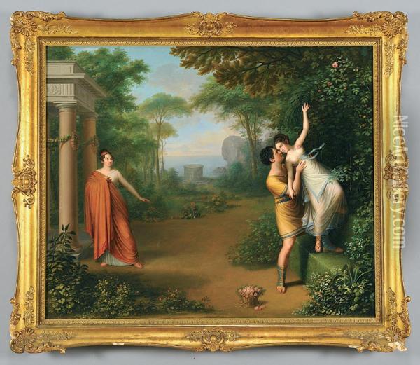 Scena Romantica Oil Painting - Carl Josef Alois Agricola