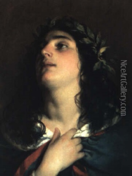 Nanni Als Ophelia Oil Painting - Friedrich von Amerling