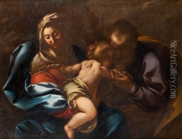 La Sainte Famille Oil Painting - Giovanni Stefano Danedi