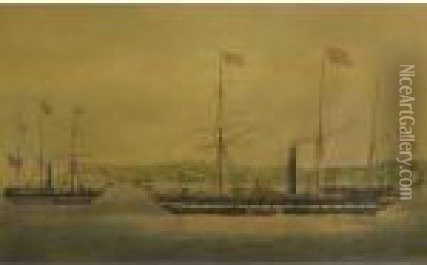 Ships Of The General Steam Navigation Company Oil Painting - Edward Duncan