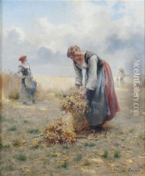 Les Glaneuses Oil Painting - Georges Laugee