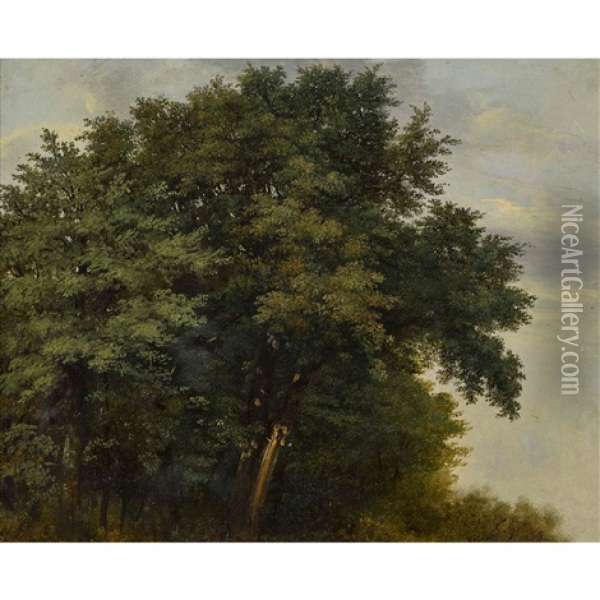 Sommerliche Baumpartie Oil Painting - Charles Louis Guigon