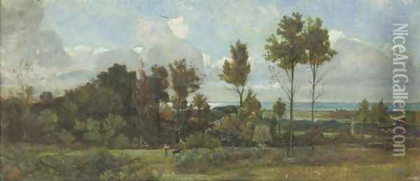 In the Campagna Oil Painting - Giovanni Costa