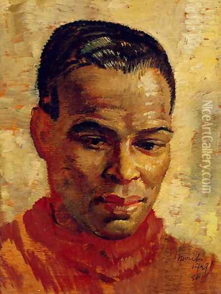 Portrait of a Man, possibly Henry Thomas, 1929 Oil Painting - Glyn Warren Philpot