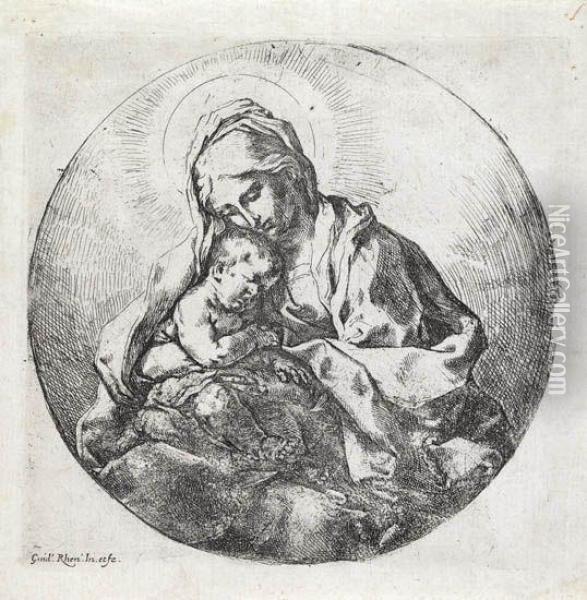 The Madonna And Child In The Round Oil Painting - Guido Reni