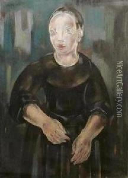 Portrat Eines Madchens. Oil Painting - Maria Blanchard