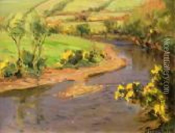 River 
Cushendun Oil Painting - James Humbert Craig
