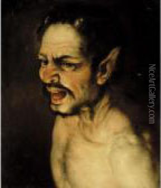 Head Of Marsyas Oil Painting - Luca Giordano