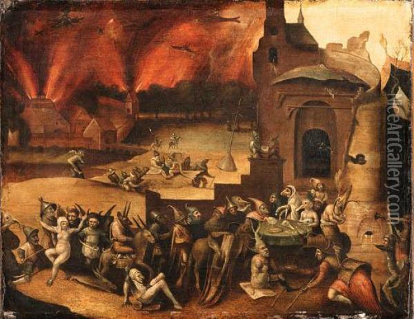 An Allegory Of The Horrors Of War Oil Painting - Jan Mandijn