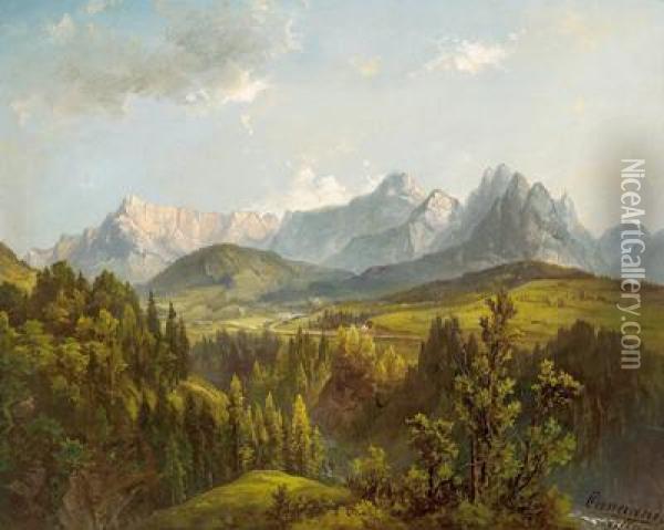 Blick Auf Die Julischen Alpen Oil Painting - Jacob Canciani