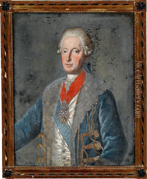 Portrait Of A Man Decorated With The Order Of The Golden Fleece Oil Painting - Joseph Fischer