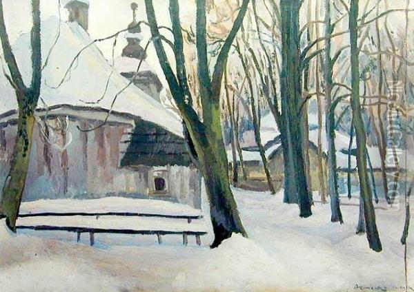 Kosciolek/zakopane Oil Painting - Stanislaw Kamocki