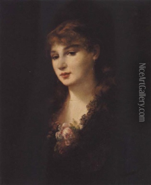 Skuespillerinden Sarah Bernhardt Oil Painting - Leon Richet