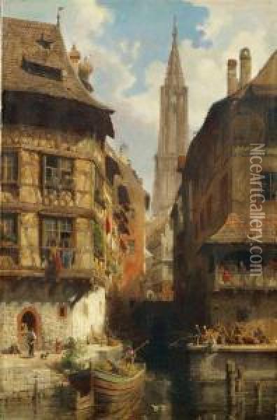 Ansicht Von Strassburg Oil Painting - Karl Weysser