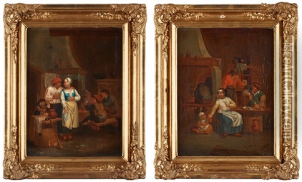 Vardshusscener (pair) Oil Painting - Cornelis Pietersz Bega