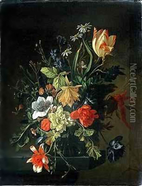 Still Life of Flowers Oil Painting - Elias van den Broeck