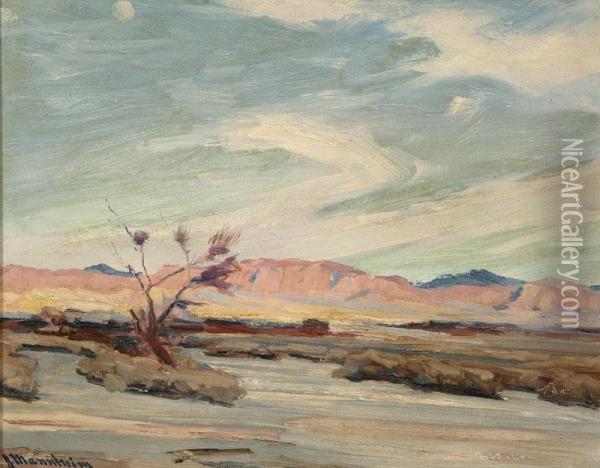 Solitude In The Desert Oil Painting - Jean Mannheim