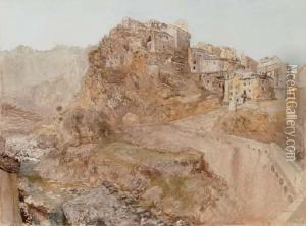 Corte, Corsica Oil Painting - Alfred William Hunt