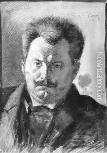 Portret Jana Kasprowicza Oil Painting - Wilhelm Mitarski
