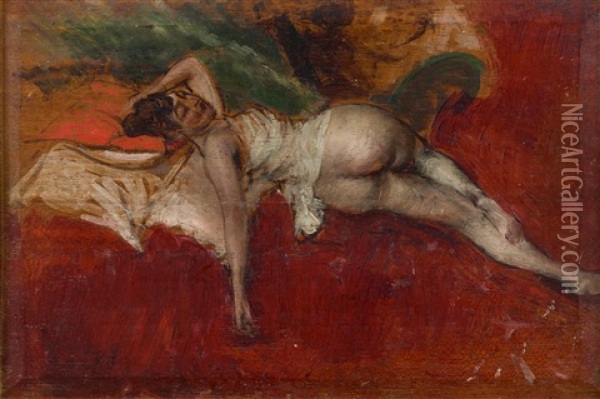 Nu Feminin De Dos Oil Painting - Giovanni Boldini