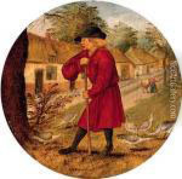 Proverb: 'everything Has A Reason' Oil Painting - Pieter The Younger Brueghel