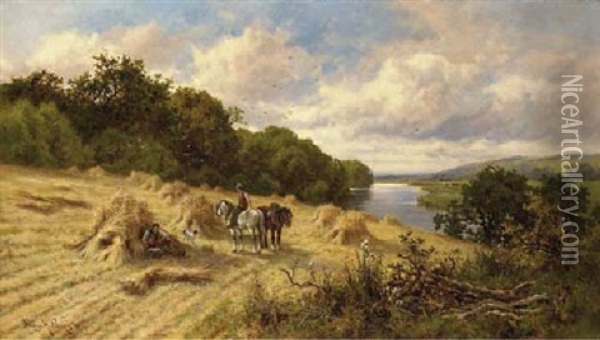 The Midday Rest Oil Painting - Henry H. Parker