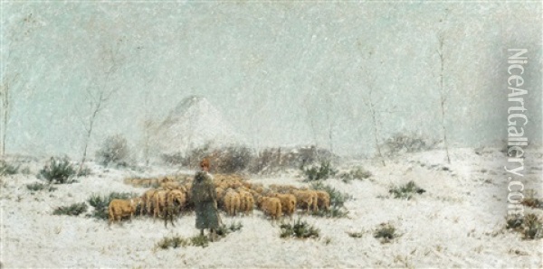 The Shepherdess Oil Painting - Adriaan Josef Heymans