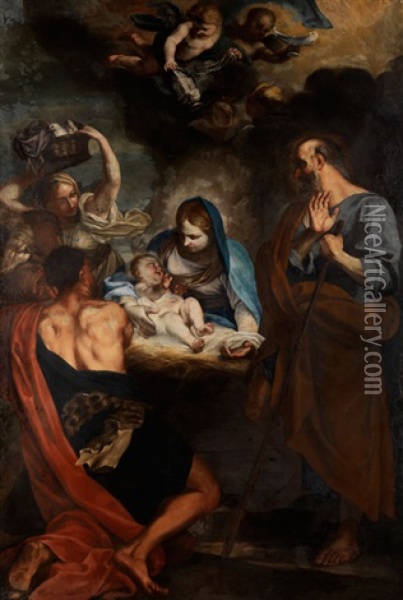 Anbetung In Bethlehem Oil Painting - Carlo Maratta